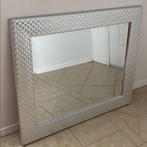 Silver Framed Modern Mirror